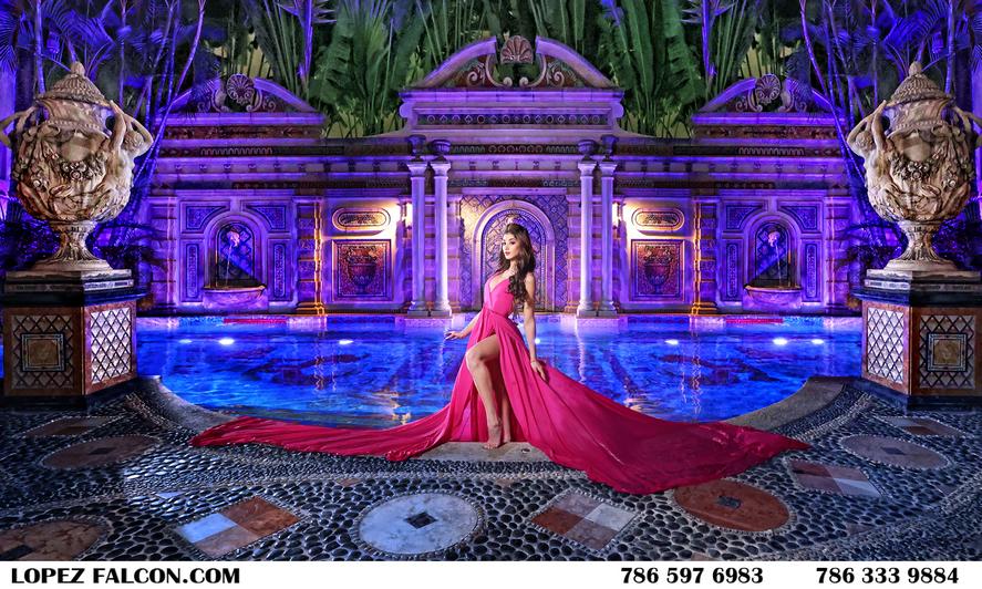 QUINCES AT VERSACE MANSION QUINCE PHOTOGRAPHY MIAMI QUINCEANERA DRESS AND VIDEO