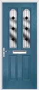 2 Panel 2 Arch Composite Door resin lead glass