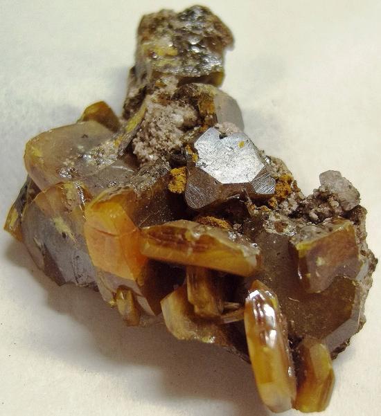 Wulfenite, Stevenson-Bennett Mine (Stephenson-Bennett Mine), Organ District, Organ Mts, Doña Ana County, New Mexico, USA, ex John Penrose Ambler