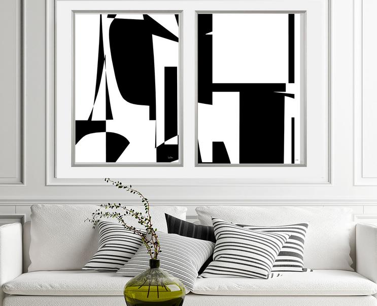 Black and white art, #abstract art