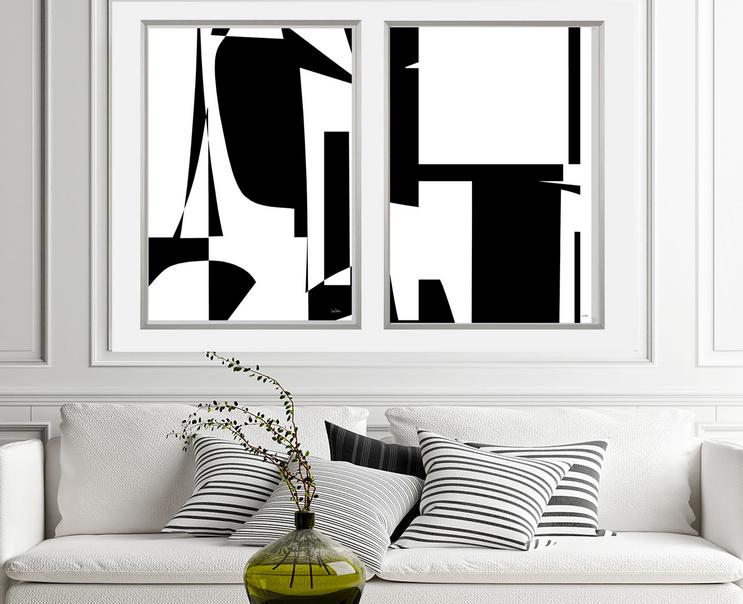 Black and white art, #abstract art