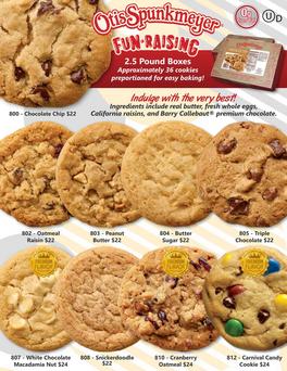 Cookie Dough Fundraising - Otis Spunkmeyer Cookie Dough