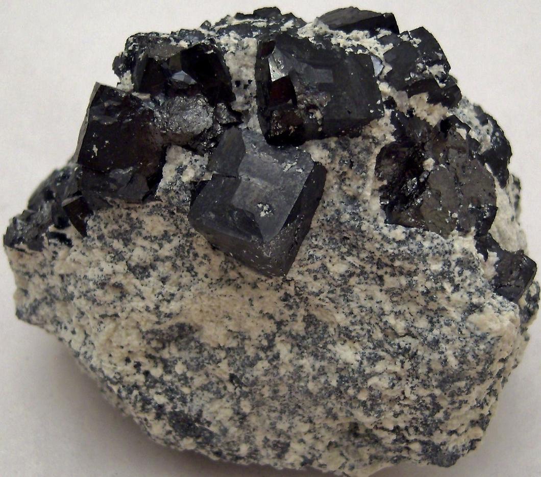Magnetite cubic and tetrahexahedral modified, one time find in1990s, 2500' level, ZCA No. 4 Mine (St. Joe Mine), Balmat, Balmat-Edwards Zinc District. St. Lawrence County, New York, USA