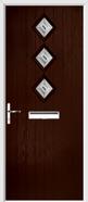 3 Diamond Composite Door fusion art glass