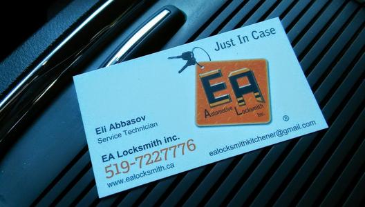 Old Business Card EA Locksmith