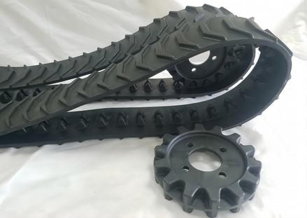Rubber tracks for Tracked robot tank chassis & tracked robot base, sprockets
