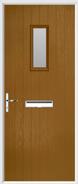 Cottage Rectangle Composite Door obscure glass