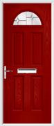 4 Panel 1 Arch Composite Door regal opal glass