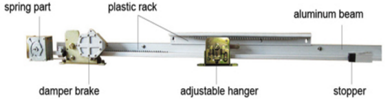 Semi Automatic Sliding Door Mechanism System Semi Auto Door Closer