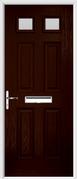 4 Panel 2 Square Composite Door obscure glass