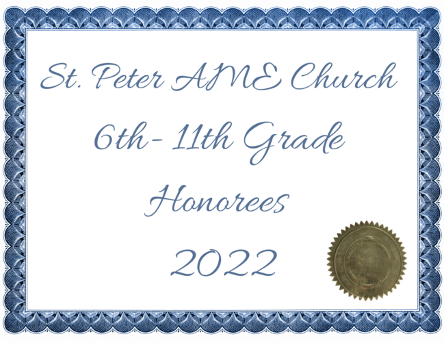 Click here to view the 6-11 grade honorees!