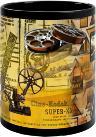 Alien Autopsy 1947 film Black Glossy Mug ​by Spyros Melaris