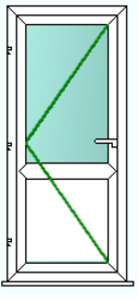 UPVC back door with mid rail and panel