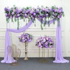 pink & lavender flower runner backdrop