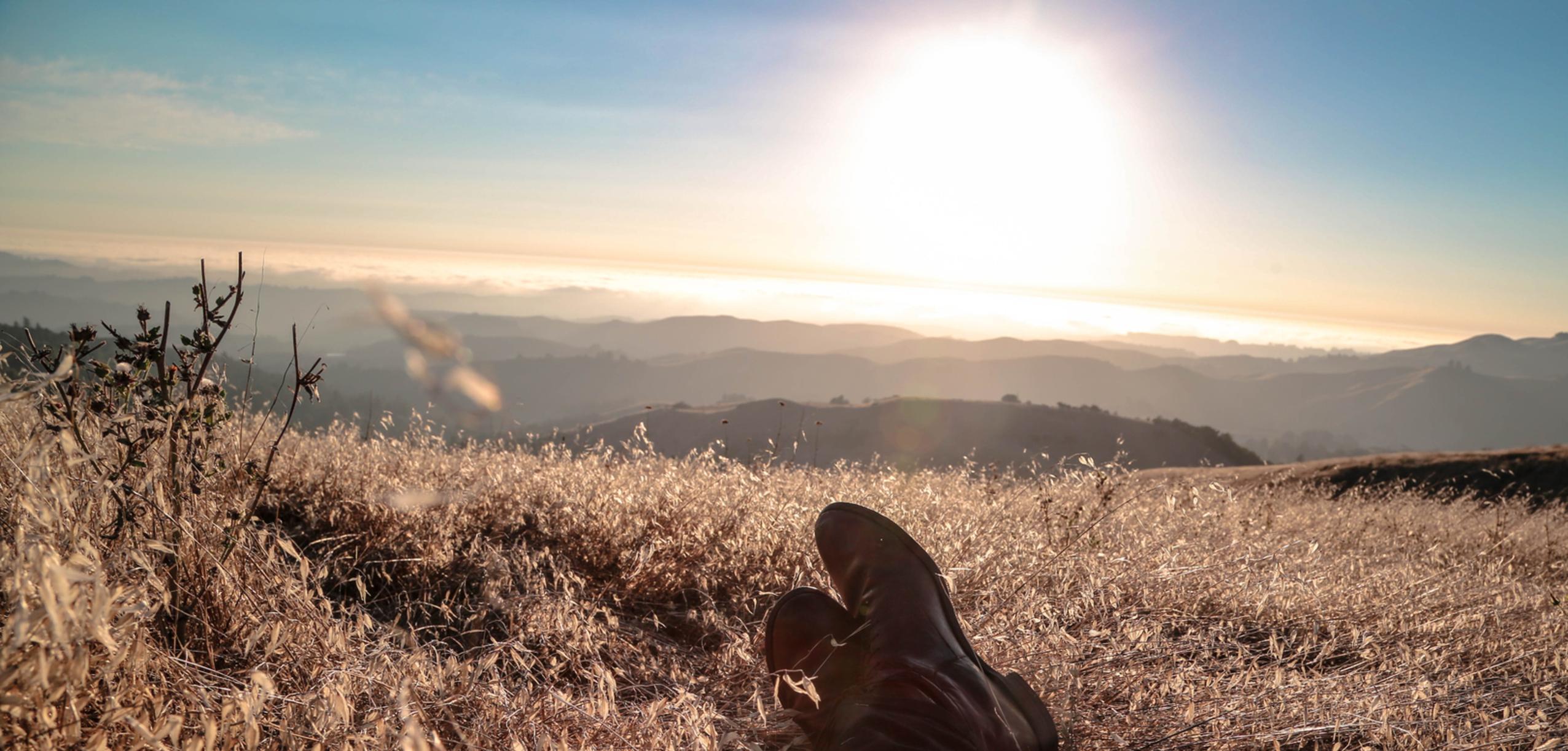 pacific coast higway california overview relaxing sunset