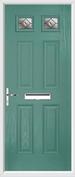 4 Panel 2 Square Composite Door fusion glass