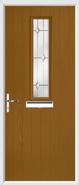 1 Square Composite Door regal opal glass