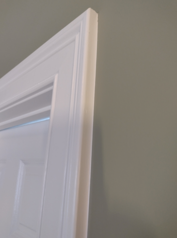 Straight edge door jamb painting.