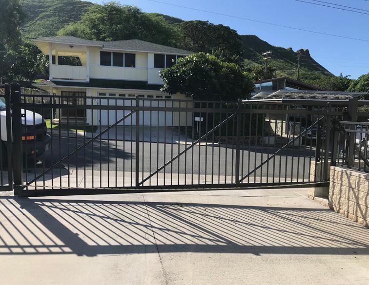 aluminum gates Honolulu, gates Hawaii, Cantilever gate Hawaii