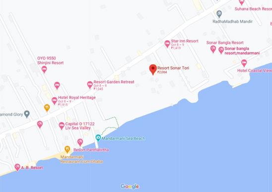 Map Of Hotel Basant Priya In Digha