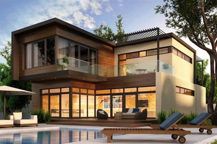 Custom Home Kitchen Architect Rendering