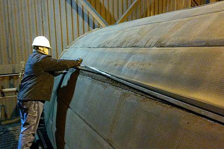 TriStar Field Technician Inspecting Rotary Vacuum Drum Filter