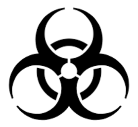 Biohazard symbol representing our bio-hazard cleaning services in Miami-Dade County