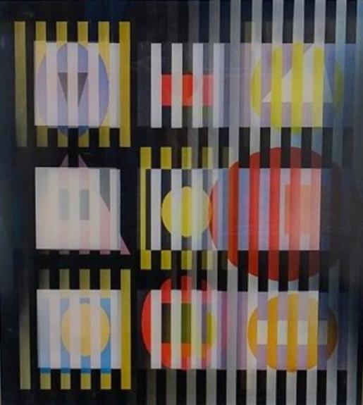 Yaacov Agam Vertical Midnight