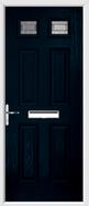 4 Panel 2 Square Door lignum glass
