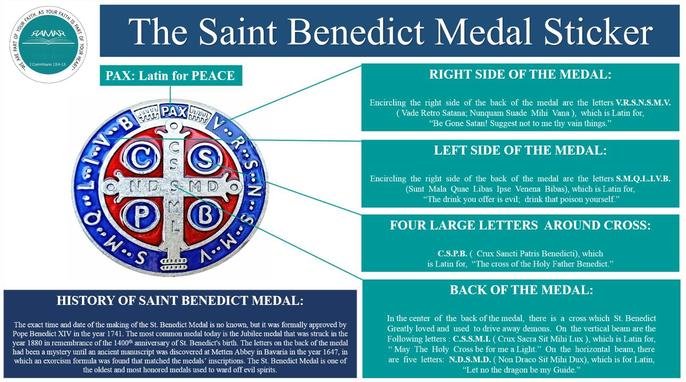 SAINT BENEDICT MEDAL STICKER