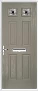 4 Panel 2 Square Composite Door aspen glass