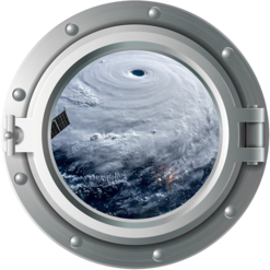 Spaceship/Underwater Porthole Window Wall Stickers