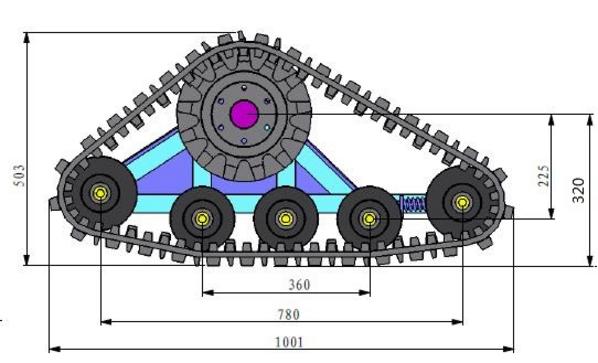 Rubber tracks conversion kit for ATV UTV and Lawn Mower