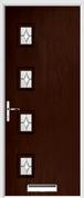 4 Square Composite Door regal opal glass