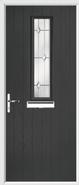 1 Square Composite Door regal opal glass