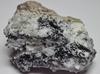 Black Magnetite, white Dolomite crystals, Christie Mine (Christi Mine; Christy Mine; Christie Asbestos; Coalinga Asbestos), Wright Mountain, New Idria District, Diablo Range, Fresno County, California, USA - for sale