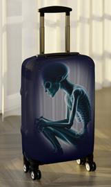 "NOTHING TO DECLARE" Carry On Suitcase Protector Blue Design.