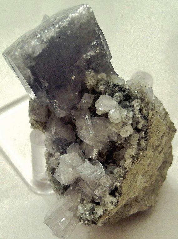 CELESTINE Celestite, CALCITE, STRONTIANITE - Meckley's Quarry, Mandata, Northumberland County, Pennsylvania, USA