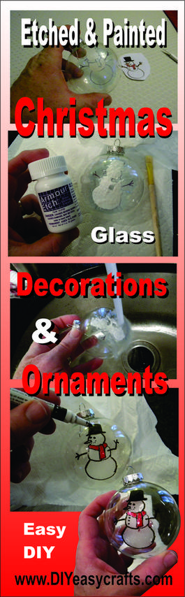 How to make Etched and Painted Christmas wine glasses. www.DIYeasycrafts.com