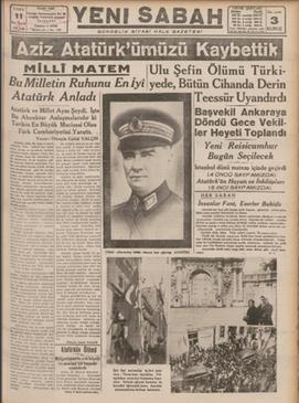 10 Kasım Gazeteleri Mehmet Gezer
