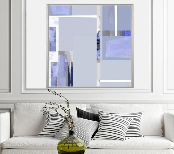 Blue and White Abstract, #Abstract Art, #Dubois Art, #Wall Art, #blue and White, #blue art