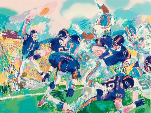 LeRoy Neiman Giants Broncos Classic