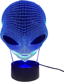 1Piece 7 Colors Changing 3D Acrylic Hologram Illusion Pop-eyed Alien Shape Lamp Night Light With Touch Switch Luminaria GX265