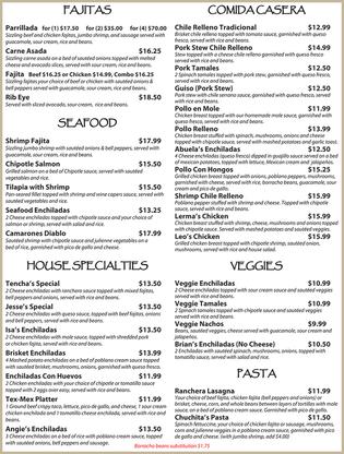 Dinner Menu | Rio Lerma Mexican Restaurant | Forney, TX