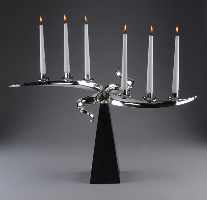 Sterling silver candelabra by Kevin O'Dwyer