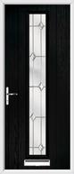 1 strip composite front door regal opal glass