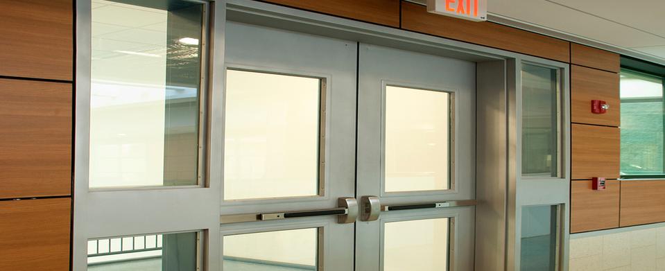 Commercial Steel Entry Doors,Aluminum Storefront - Wunderlich Doors Aluminum Door In Hollow Metal Frame