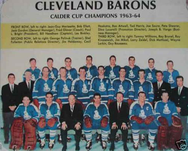 Player photos for the 1965-66 Cleveland Barons at