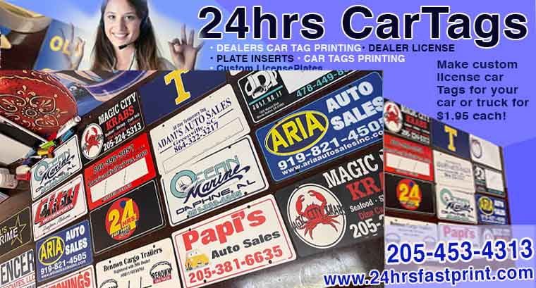 Car best sale dealer tags