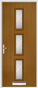 3 Square Composite Door stripes glass